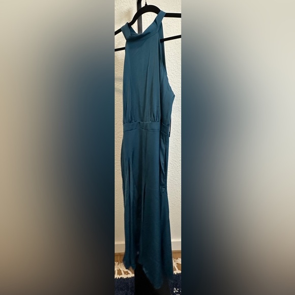 S. Deer | Sleeveless Halter Tied Jumpsuit with Pockets High Waist Wide Leg Pant - Picture 3 of 5